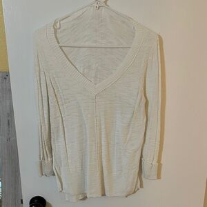 Maurices Women's Cream V-Neck Cardigan